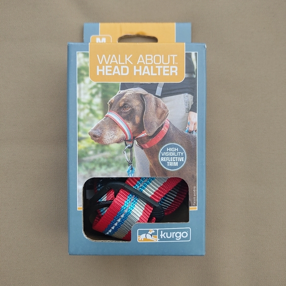 NEW Kurgo Walk About Head Halter for Dogs Size Medium Striped - Picture 8 of 12